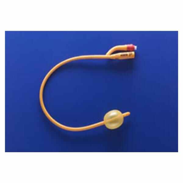 Catheter Foley Gold 24Fr 30cc Straight Tip Silicone Coated 2-Way 16